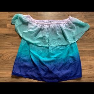 Off Shoulder Ombré top